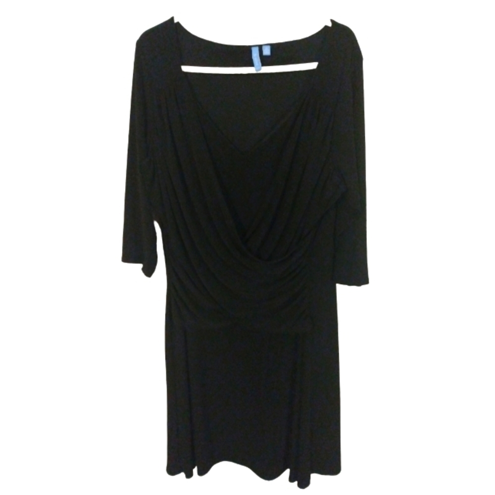 Timeless Blk. Shapewear Dress b-slim Pullover Crossover Drape Bodice Cocktail 2X